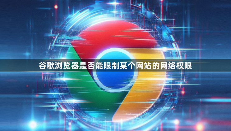谷歌浏览器是否能限制某个网站的网络权限1
