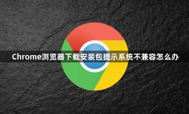 Chrome浏览器下载安装包提示系统不兼容怎么办1