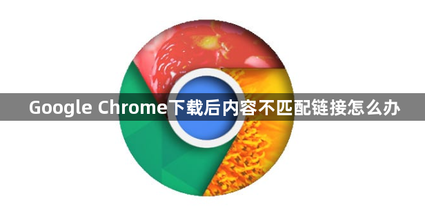 Google Chrome下载后内容不匹配链接怎么办1