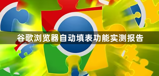 谷歌浏览器自动填表功能实测报告1