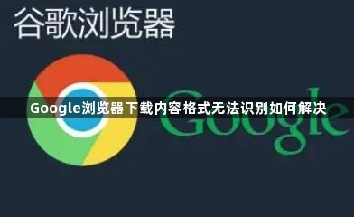 Google浏览器下载内容格式无法识别如何解决1