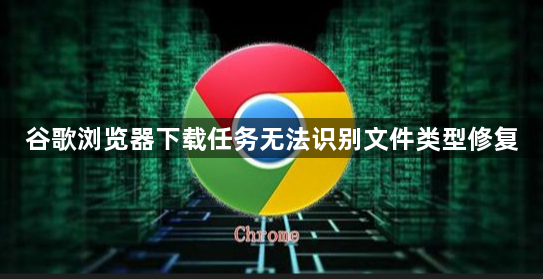 谷歌浏览器下载任务无法识别文件类型修复1
