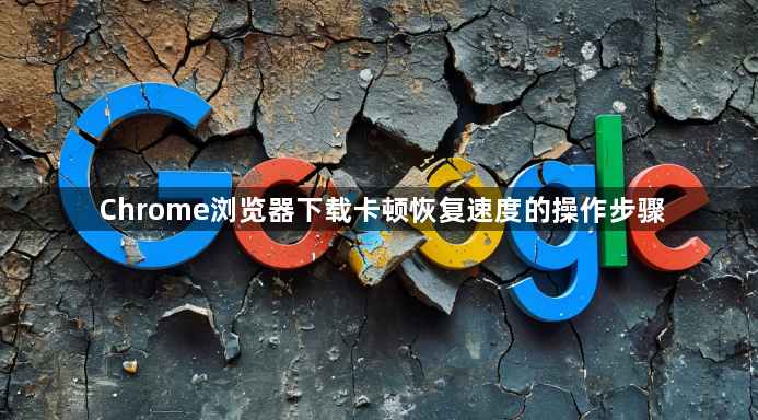 Chrome浏览器下载卡顿恢复速度的操作步骤1