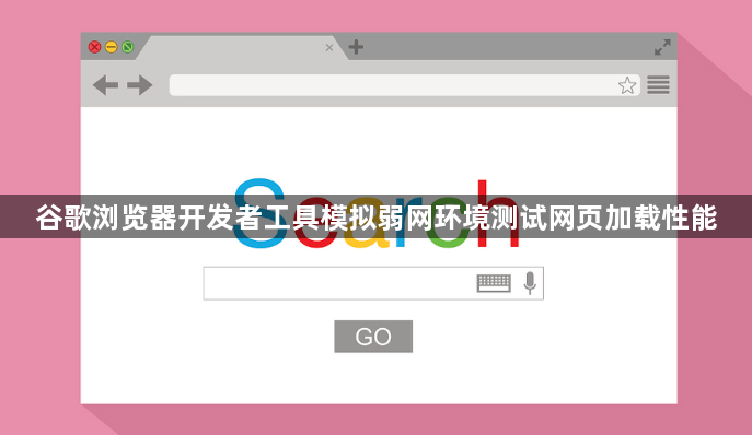 谷歌浏览器开发者工具模拟弱网环境测试网页加载性能1
