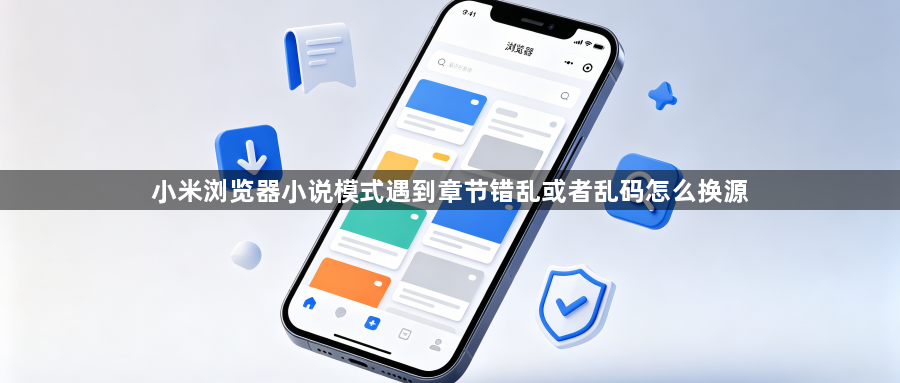 小米浏览器小说模式遇到章节错乱或者乱码怎么换源1