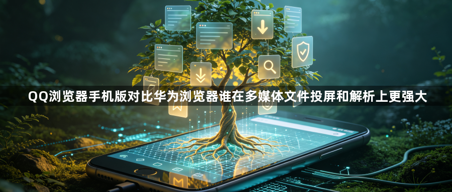 QQ浏览器手机版对比华为浏览器谁在多媒体文件投屏和解析上更强大1