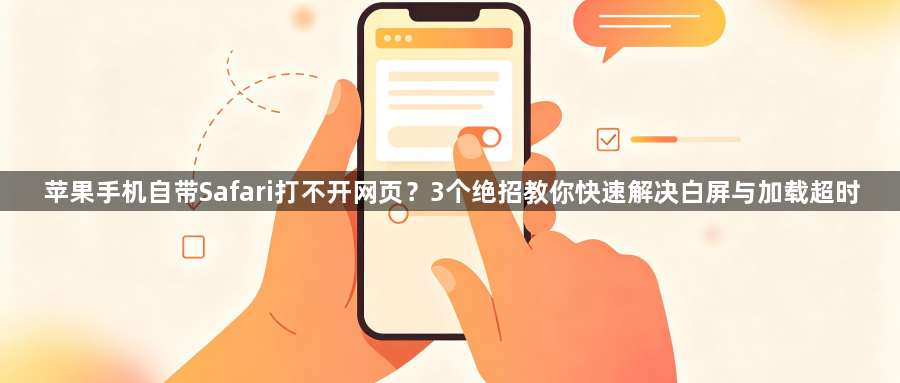 苹果手机自带Safari打不开网页？3个绝招教你快速解决白屏与加载超时1