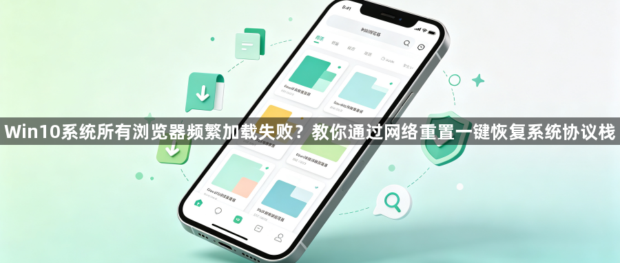 Win10系统所有浏览器频繁加载失败？教你通过网络重置一键恢复系统协议栈1