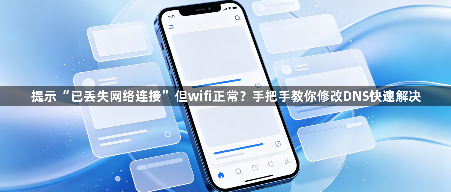 提示“已丢失网络连接”但wifi正常？手把手教你修改DNS快速解决1