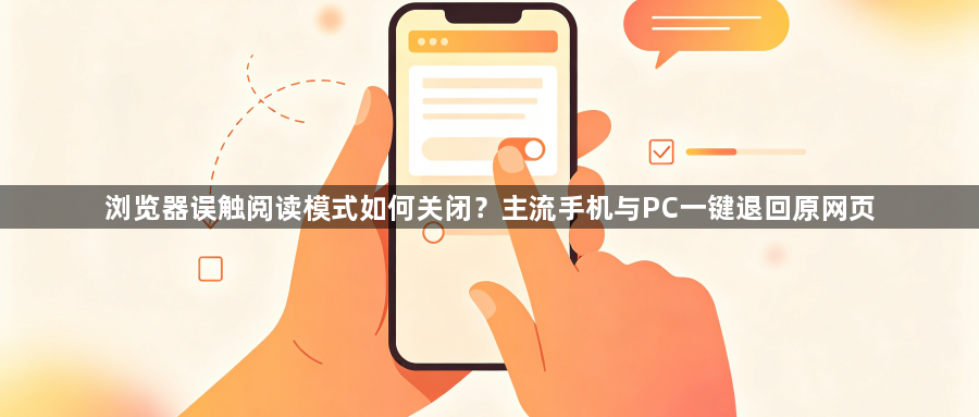 浏览器误触阅读模式如何关闭？主流手机与PC一键退回原网页1