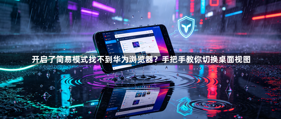 开启了简易模式找不到华为浏览器？手把手教你切换桌面视图1