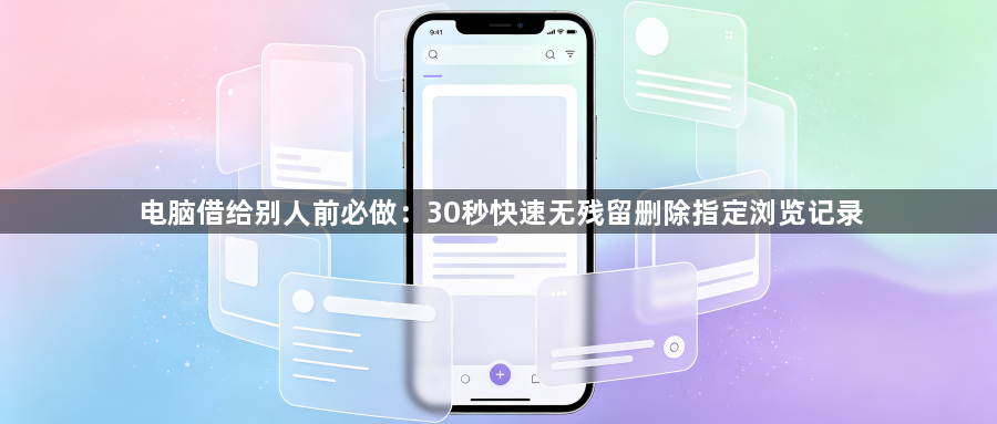 电脑借给别人前必做：30秒快速无残留删除指定浏览记录1